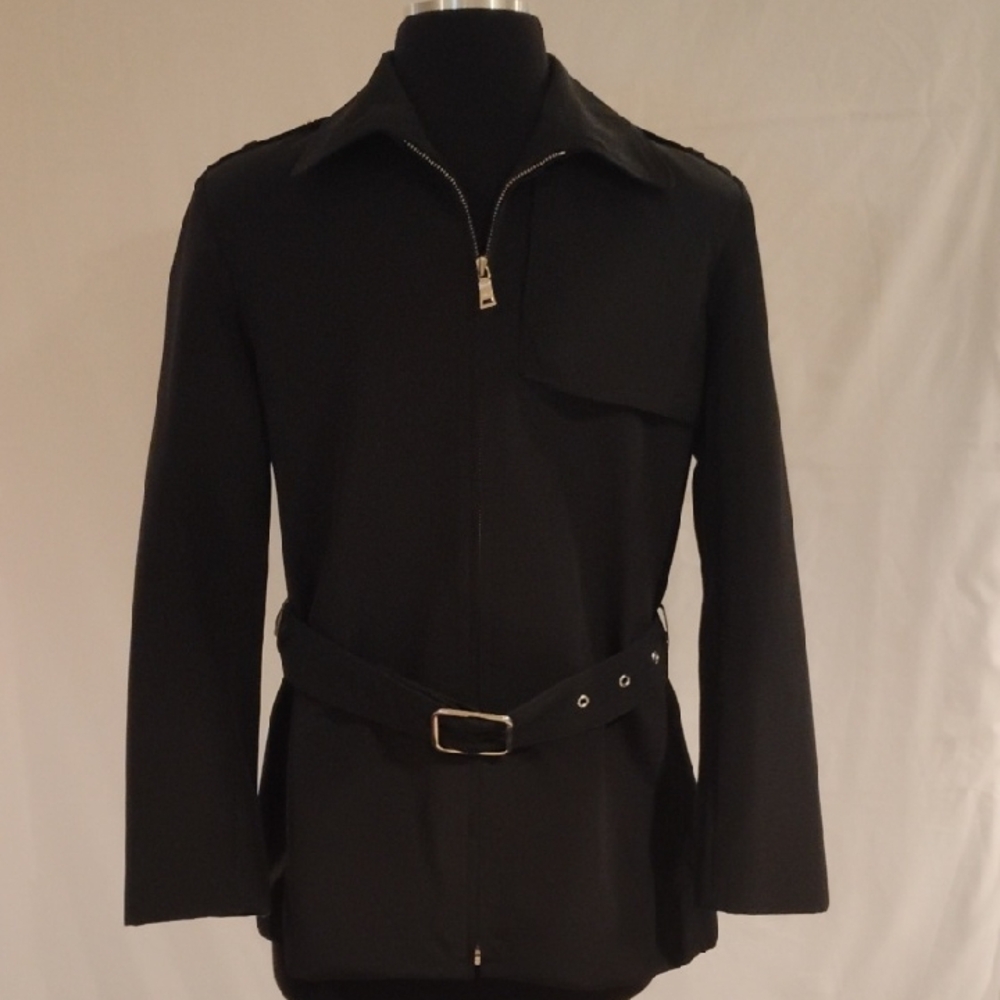 Marc New York Black Zip-Belt Field Jacket